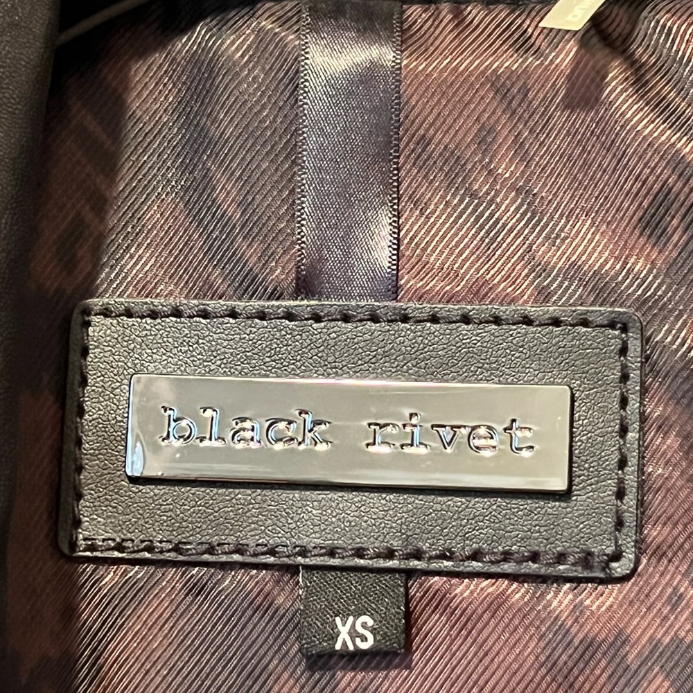 Black Rivet Leather Jacket - Picture 4 of 15